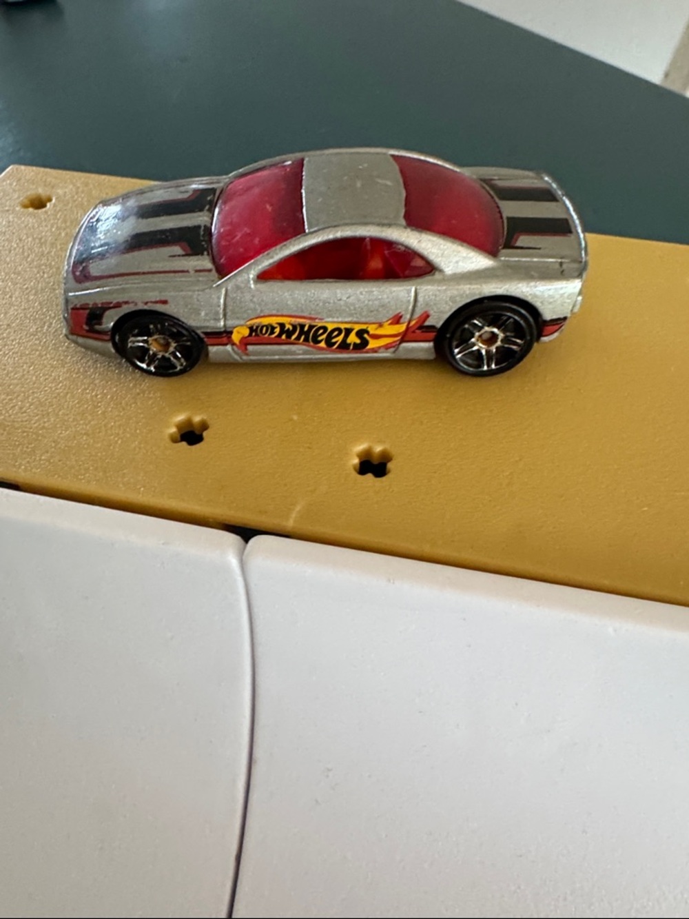 Hot Wheels Silver & Red Muscle Car Toy - Collector Style